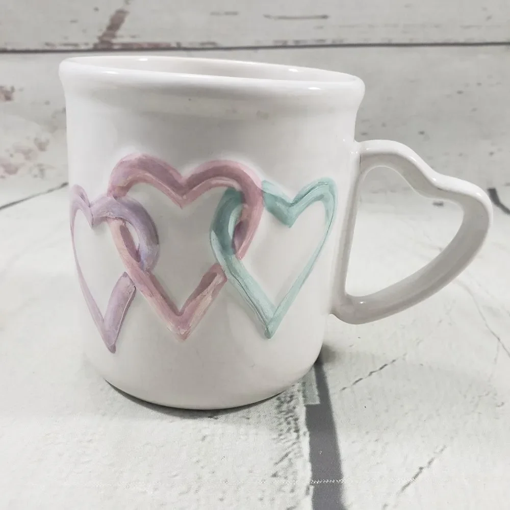 Mary Kay Cosmetics Mug 3 Hearts Coffee Tea Cup